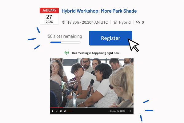 Organize face-to-face or online meetings for co-creation